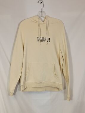 EUC Taylor Swift The Eras Tour Cream Hoodie Women's Size Small Oversized